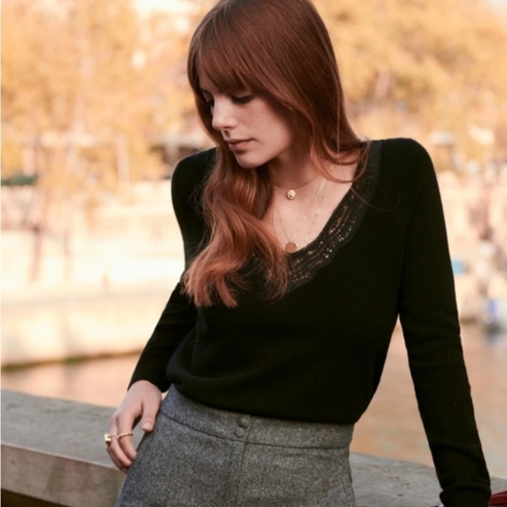 Sezane Janelle Jumper Sweater XS Black